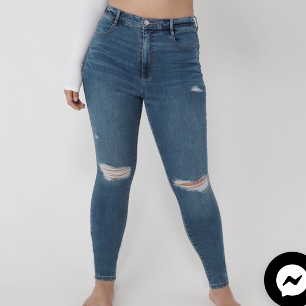 Ultra high rise skinny jeans